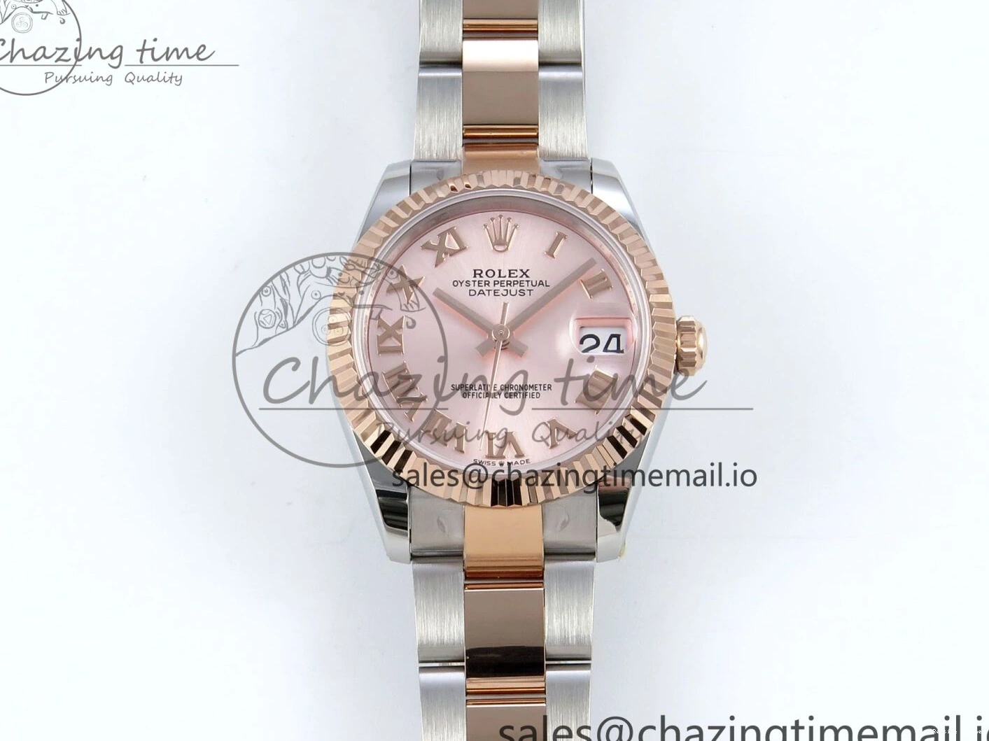 0117 Packable DateJust 31 278271 ARF 1:1 Best Edition 904L Steel RG Roman Dial on SS RG Oyster Bracelet ETA 524